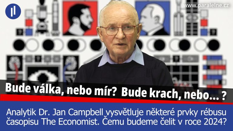 Bude válka? Bude krach? Jan Campbell a jeho predikce událostí podle rébusu časopisu The Economist.