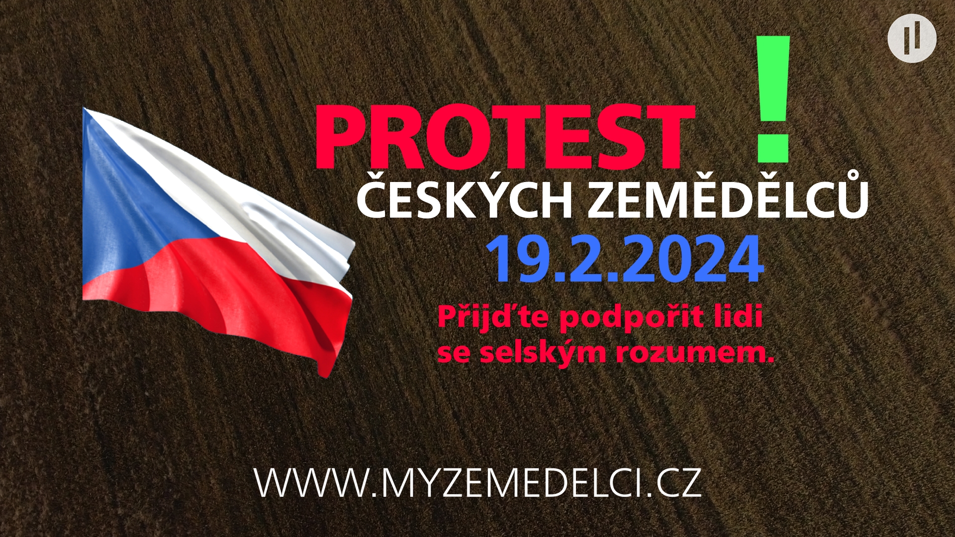 Přijďte do Prahy podpořit lidi se selským rozumem! V pondělí 19. 2. 2024. Více na www.myzemedelci.cz